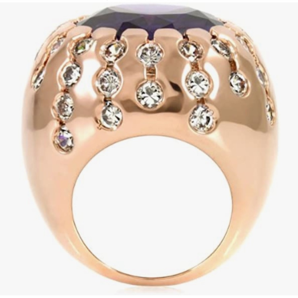 Kezia’s Purple Cocktail Ring size 9 rose gold tone - Picture 3 of 5